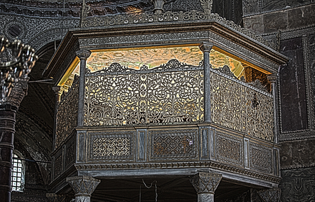 Detail of Hagia Sophia, Aya Sofya Museum in Istanbul Turkey, HDR shotのeditorial素材