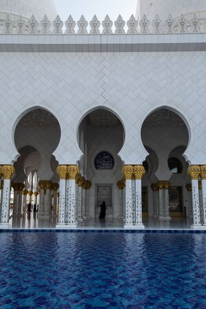 detail of Sheikh Zayed Grand Mosque in Unated Arab Emirates Abu Dhabiのeditorial素材