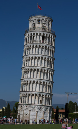 The leaning tower of Pisa in Italyの写真素材