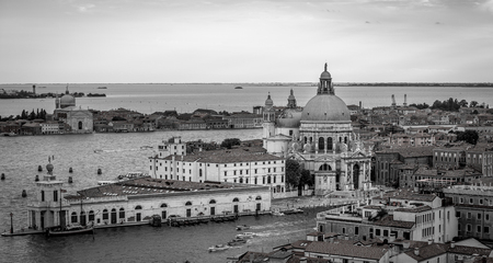 Aerial view of the Venice city scape with grande canal.の写真素材