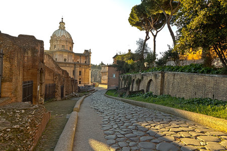 One of the many ancient historical places to see in the city of Romeのeditorial素材