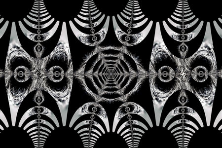 Repeating pattern made out of different abstract shapes