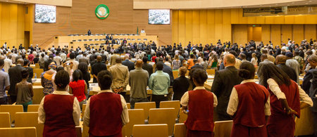 Addis Ababa, Ethiopia - April, 2014  Participants of the of the 20th Anniversary Commemoration of...