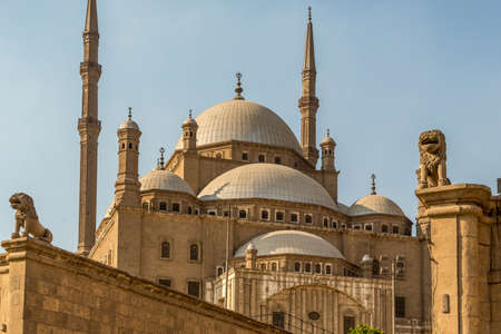 The Saladin Citadel of Cairo, a fortified medieval castle with a mosque and museum serving as one of Egypts top tourist destinationsのeditorial素材
