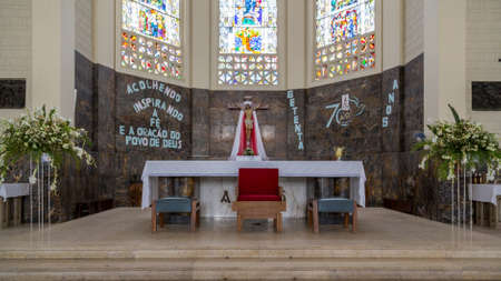 Maputo, Mozambique - Nov 27. Tourists can visit the Cathedral of Our Lady of the Immaculate Conception outside service hours. Nov 27, 2014 - Maputo, Mozambiqueのeditorial素材