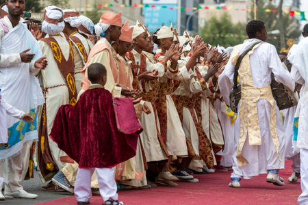 Ethiopian Orthodox followers celebrate Timket,  the Ethiopian Orthodox celebration of Epiphany, on...