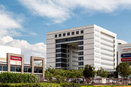 Gaborone - Nov 12: One of the many modern buildings of Gaborone, one of the fastest growing cities in the world built over a span of a few years. Nov 12, 2014 in Gaborone, Botswanaのeditorial素材