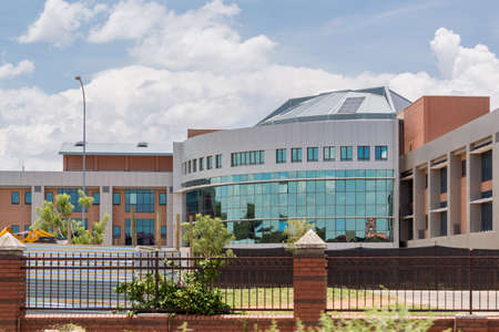 Gaborone - Nov 12: One of the many modern buildings of Gaborone, one of the fastest growing cities in the world built over a span of a few years. Nov 12, 2014 in Gaborone, Botswanaのeditorial素材