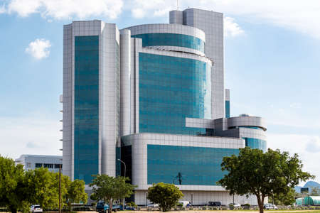 Gaborone - Nov 12: One of the many modern buildings of Gaborone, one of the fastest growing cities in the world built over a span of a few years. Nov 12, 2014 in Gaborone, Botswanaのeditorial素材