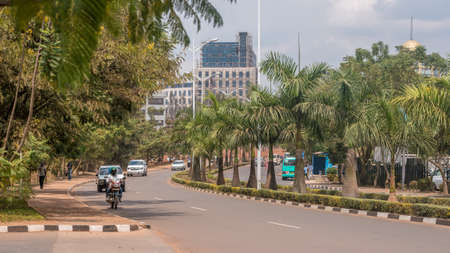 Kigali - June 15: Kigali is regarded as one of the cleanest cities in Africa with beautiful landscaping, spotless and orderly streets. June 15, 2016 Kigali, Rwandaのeditorial素材