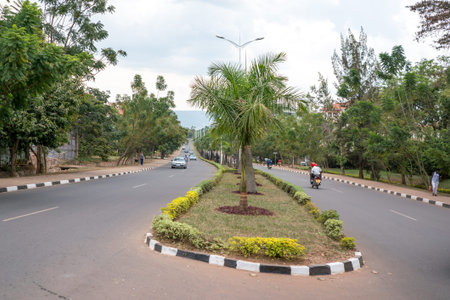 Kigali - June 15: Kigali is regarded as one of the cleanest cities in Africa with beautiful...