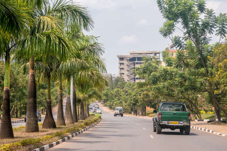 Kigali - June 15: Kigali is regarded as one of the cleanest cities in Africa with beautiful landscaping, spotless and orderly streets. June 15, 2016 Kigali, Rwandaのeditorial素材