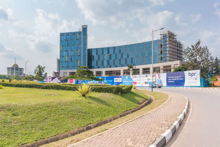 Kigali - June 14: Kigali is regarded as one of the cleanest cities in Africa with beautiful landscaping, spotless and orderly streets. June 14, 2016 Kigali, Rwandaのeditorial素材