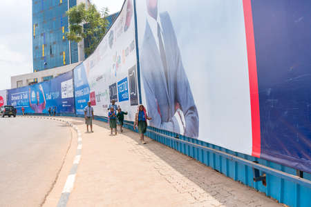 Kigali - June 15: Kigali is regarded as one of the cleanest cities in Africa with beautiful landscaping, spotless and orderly streets. June 15, 2016 Kigali, Rwandaのeditorial素材