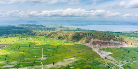 Aerial view of the landscapes of Hawassa, Ethiopiaの写真素材