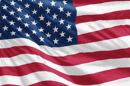 Flag of United States full frame close-upの写真素材