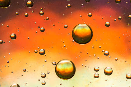 Multicoloured oil and water abstractの写真素材
