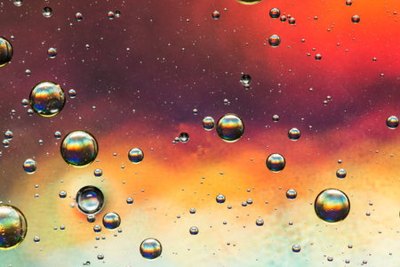 Multicoloured oil and water abstract