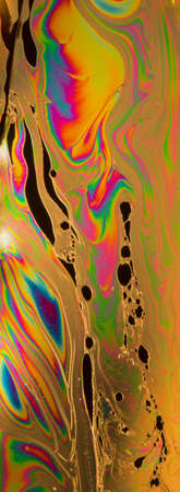 Psychedelic multicolored soap bubble abstract backgroundの写真素材