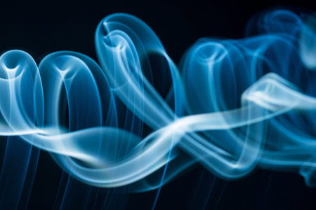 Colored smoke isolated on a black background