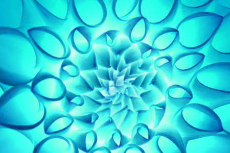 Psychedelic blue flower abstractの写真素材