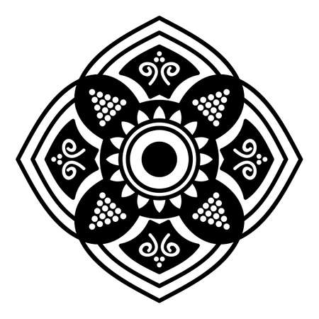 Mandala decorative ornament on whiteの写真素材