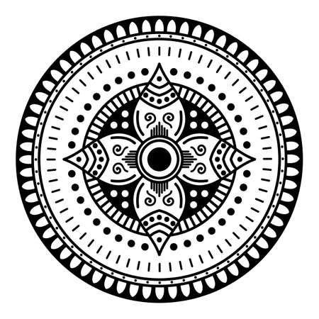 Black and white mandala for coloring pageの写真素材