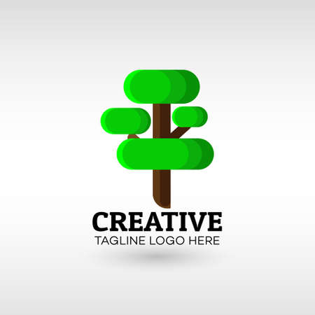 Abstract green leaf eco organic Logo design Modern Style vector template. for Businessのイラスト素材