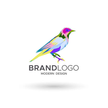 Bird Logo modern style, can use for mascot brand business. Vector illustrationsのイラスト素材