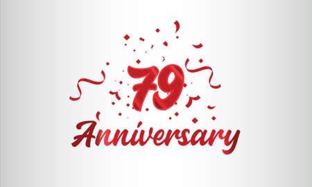Anniversary celebration background. with the 79th number in gold and with the words golden anniversary celebration.のイラスト素材