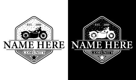 Elegant motorcycle Vintage Retro Badge Label Emblem Logo design inspirationのイラスト素材