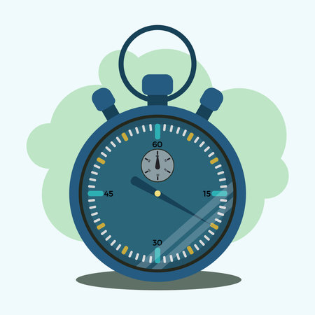 Stopwatch blue color design vector illustrationのイラスト素材