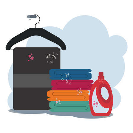 Clean and fragrant towels vector illustrationのイラスト素材