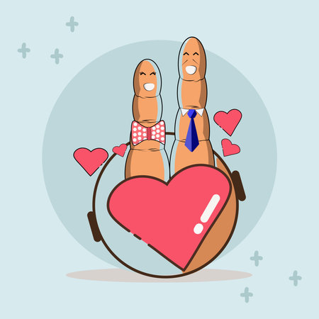 Fingers Character design vector illustrationのイラスト素材