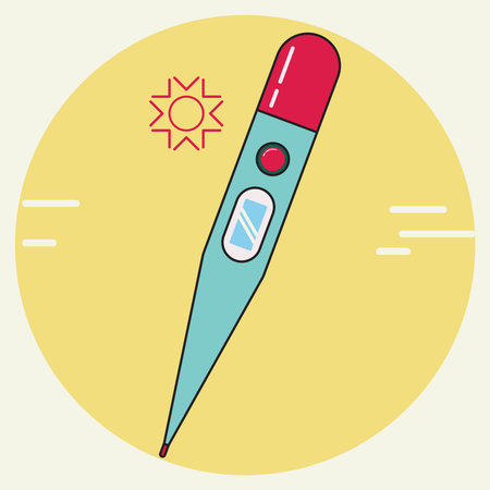 Thermometer digital icon design vector illustration