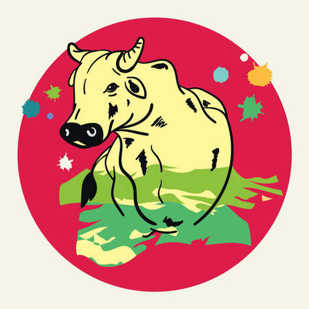 Cow design  vector illustration. Animal conceptのイラスト素材