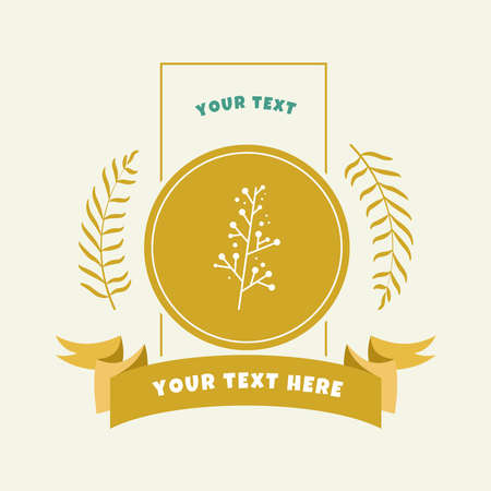 Leaves around the circle design vector illustrationのイラスト素材