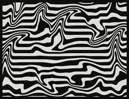 Design abstrack of  Wave lines black and white vector Illustrationのイラスト素材