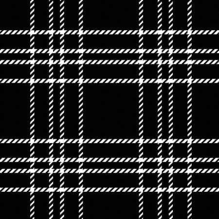 Plaid pattern seamless vector. Dark tartan check plaid for flannel shirt or other modern fashion textile design. Pixel textureのイラスト素材