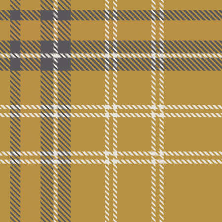 brown plaid vector background with white line for cover, poncho, shirt, skirt, scarf, blanket, or other modern fabric design.のイラスト素材
