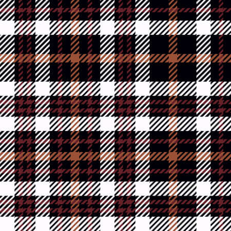 Seamless striped pattern background. Plaid pattern in dark black, brown, violet and white color. Vector graphic for scarf, blanket, throw, shirt other fashion textile designのイラスト素材