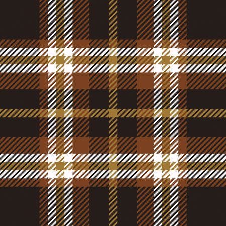 Brown and White Tartan Plaid Scottish Seamless Pattern.のイラスト素材