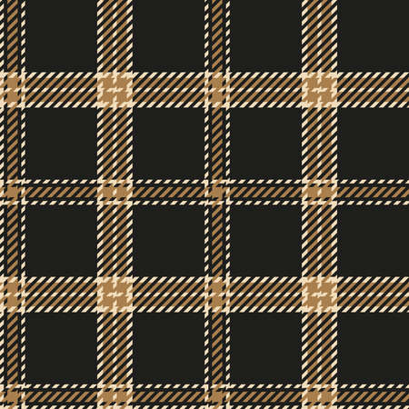 Retro Black, White and Brown plaid Scottish seamless pattern.Texture from plaid, tablecloths, clothes, shirts, dresses, paper, bedding, blankets and other textile productsのイラスト素材