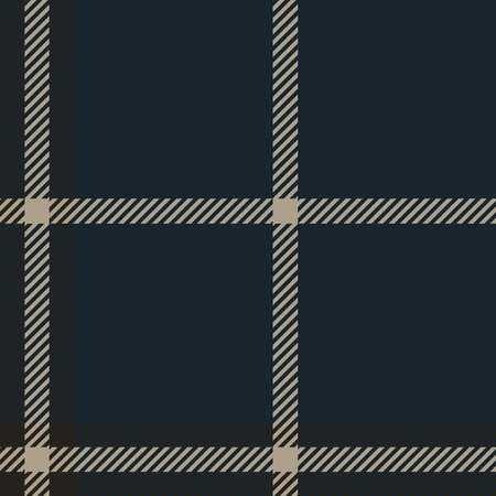 Plaid Scottish Seamless Pattern in Dark Blue, Black and White . Texture from  plaid, tablecloths, shirts, clothes, dresses, bedding, blankets and other textileのイラスト素材