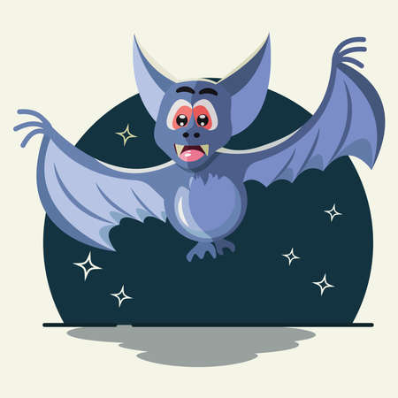 Funny bat design vector illustrationのイラスト素材