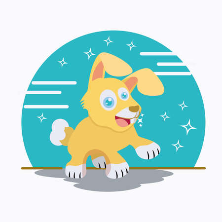 Little rabbit jump vector illustrationのイラスト素材