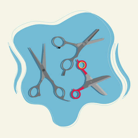 Three Scissors graphic vector illustrationのイラスト素材