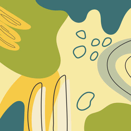 Modern layout and organic shape. Design vector for prints, banner, social media marketingのイラスト素材