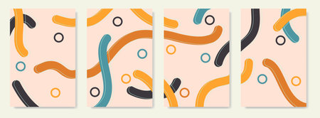 Set templates fluid background vector. Abstract design illustration for poster, wallpaper, social media marketing, prints, coversのイラスト素材