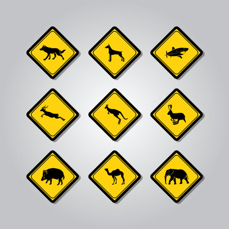 Animals zone sign and symbol graphic design vector illustrationのイラスト素材